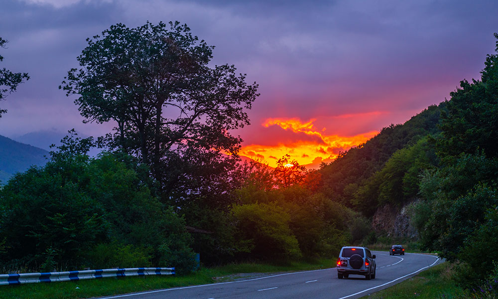  Sober travel may include scenic drives at sunset
